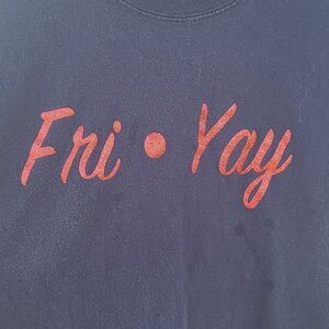 Lunch lady "fri*yay" dark navy blue t
